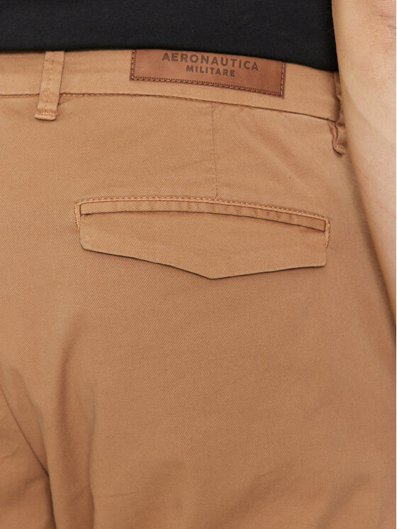 Aeronautica Militare Aeronautica Militare Chinosy 241PA1597CT3293 Brązowy Regular Fit