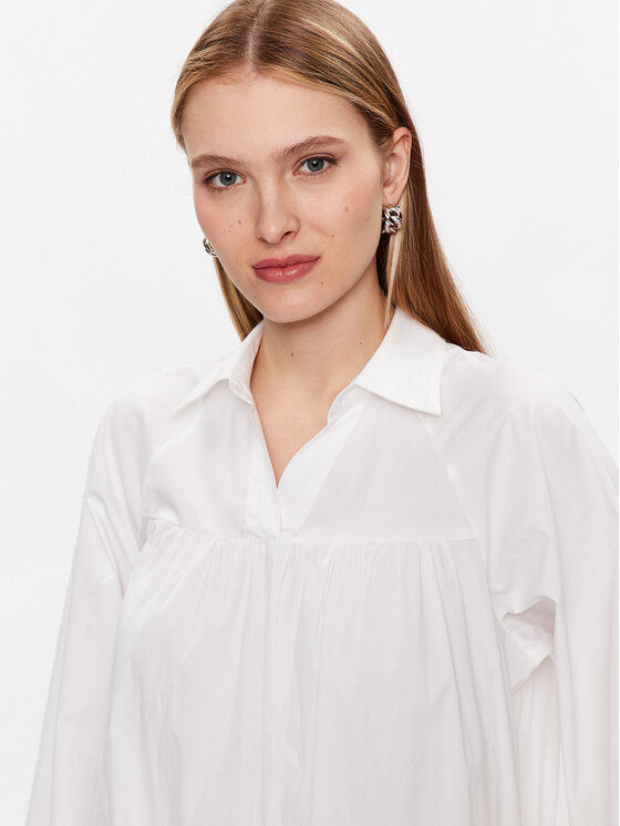 Moss Copenhagen Moss Copenhagen Sukienka koszulowa Danaya 17266 Biały Regular Fit
