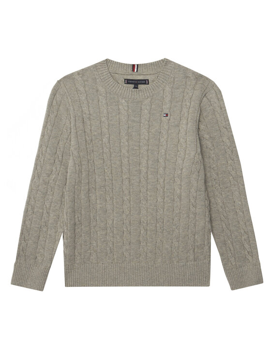 Tommy Hilfiger Tommy Hilfiger Pulover KB0KB09753 Gri Regular Fit