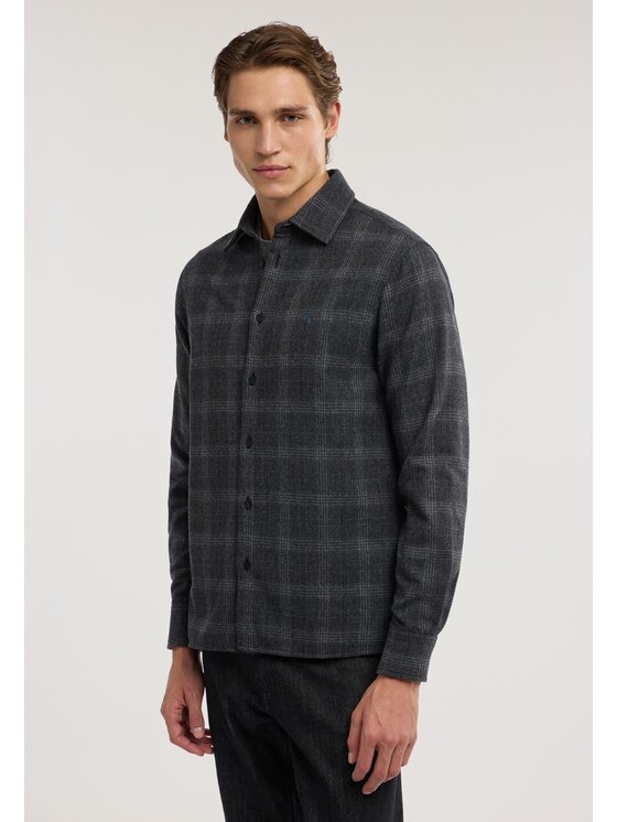 Trussardi Trussardi Koszula 5028N000074N0GP Szary Regular Fit