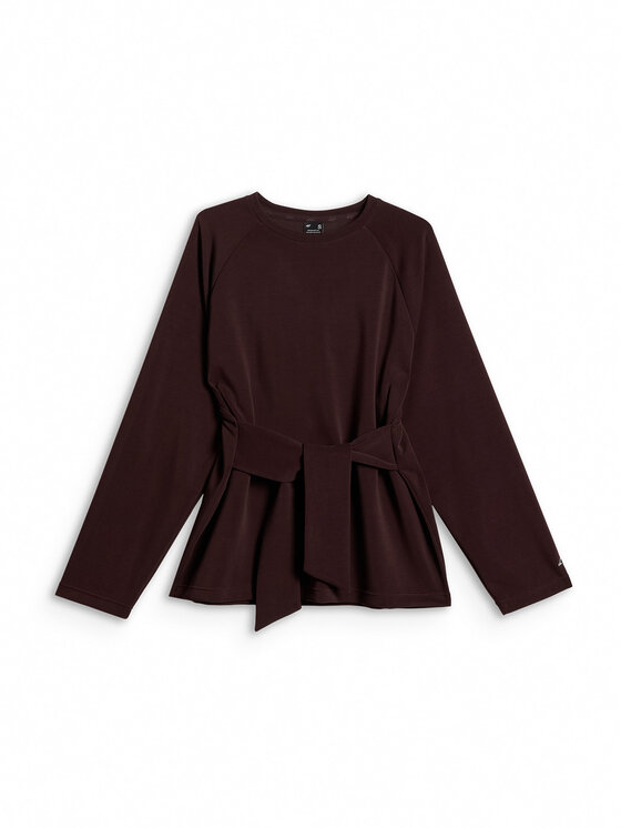4F 4F Bluza EVERYWEAR Brązowy ciemny Regular Fit