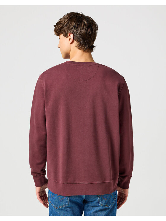 Wrangler Wrangler Bluza CREWNECK SWEAT SHIRT Czerwony Regular Fit