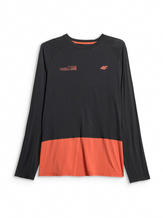 4F 4F Koszulka techniczna TREKKING Czarny Regular Fit