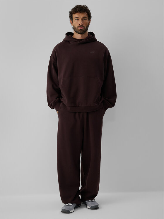 4F 4F Bluza casual Brązowy ciemny Oversize
