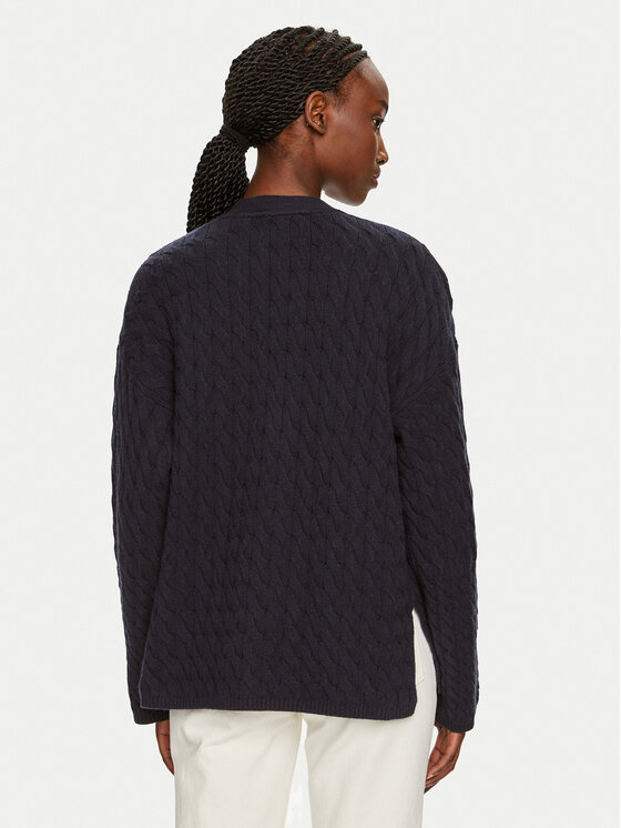 Tommy Hilfiger Tommy Hilfiger Kardigāns WW0WW42143 Tumši zils Relaxed Fit
