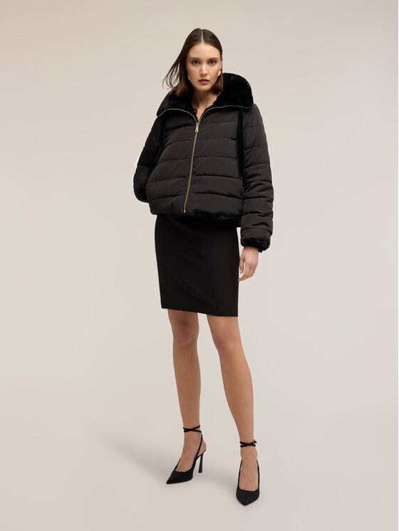 Motivi Motivi Pelliccia 8634Q000236N033 Nero Regular Fit