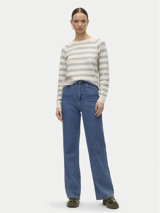 Vero Moda Vero Moda Sweter Doffy 10201022 Beżowy Regular Fit