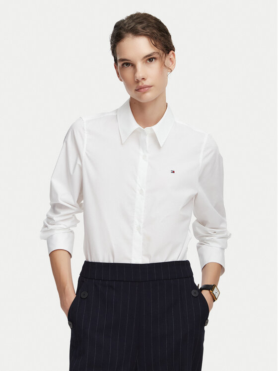 Tommy Hilfiger Tommy Hilfiger Krekls WW0WW47169 Balts Regular Fit