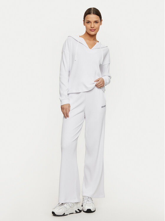 Tommy Hilfiger Tommy Hilfiger Donji dio trenerke UW0UW05577 Bijela Relaxed Fit