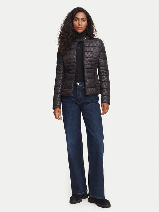 Guess Guess Kurtka przejściowa W6YL16 W2891 Czarny Slim Fit