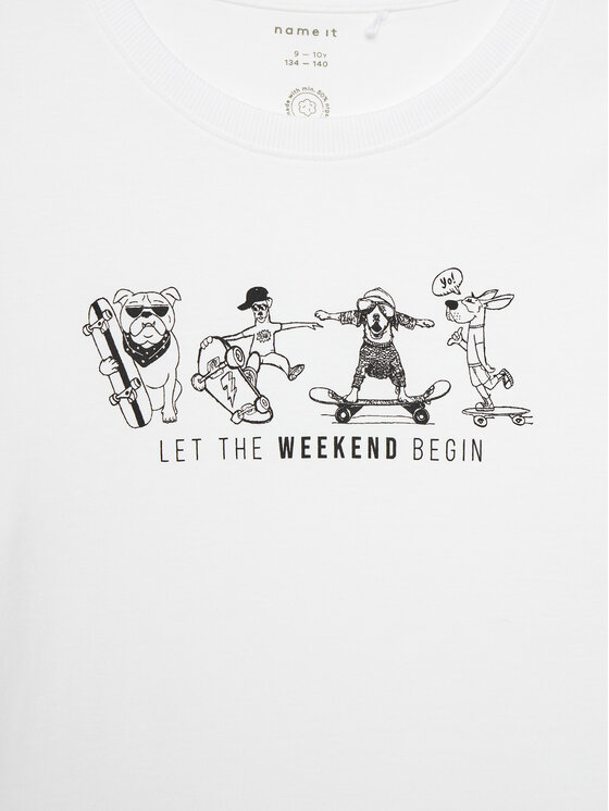 NAME IT NAME IT T-shirt Bocalle 13241851 Bijela Regular Fit