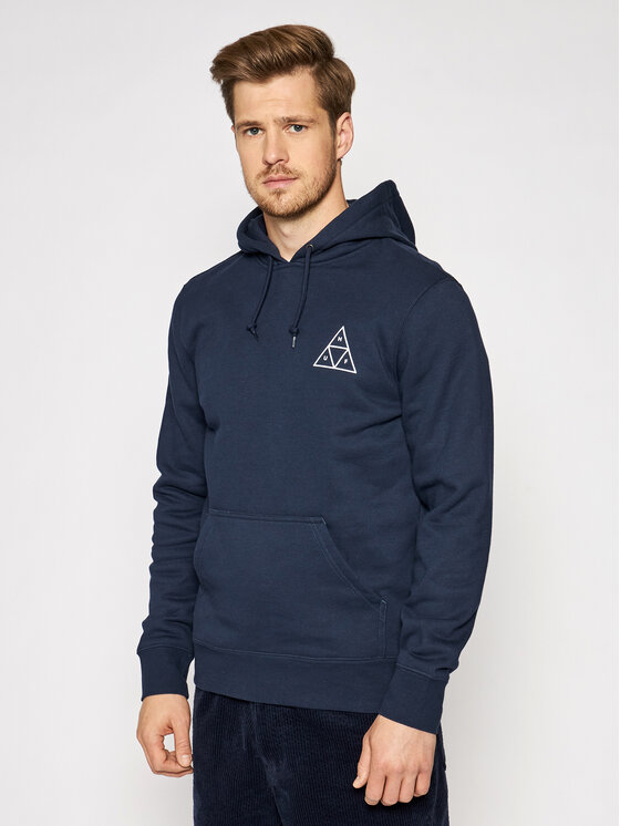 HUF HUF Pulóver Essentials Tt PF00100 Sötétkék Regular Fit