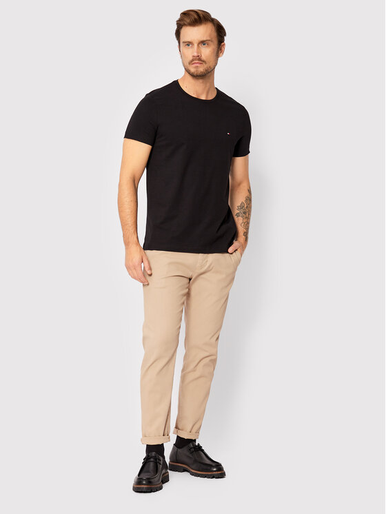 Tommy Hilfiger Tommy Hilfiger Футболка Core Stretch MW0MW27539 Чорний Slim Fit