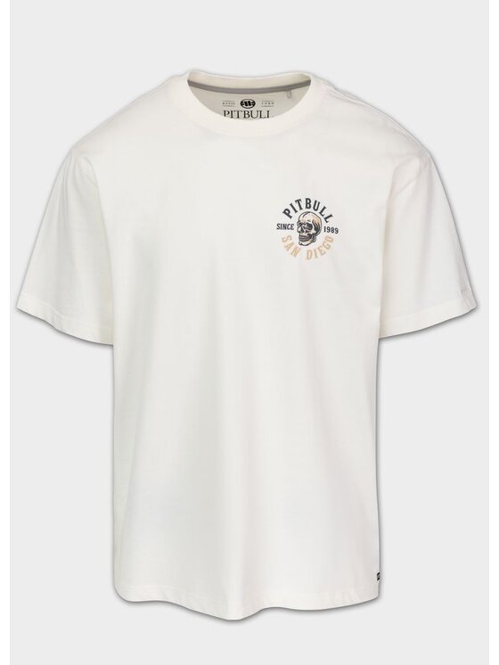 PITBULL PITBULL T-Shirt SKULL LOGO Biały Regular Fit