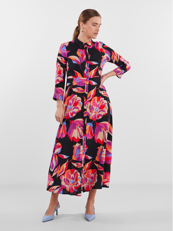 YAS YAS Рокля тип риза 26030726 Цветен Regular Fit