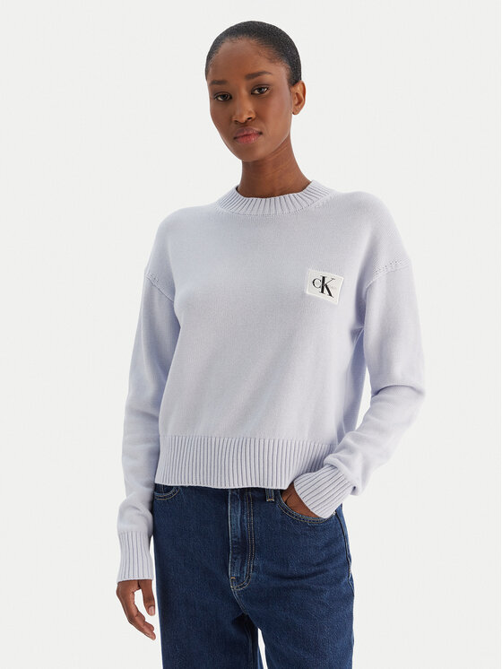 Calvin Klein Jeans Calvin Klein Jeans Svetr Ck Embro Badge LV047D351G Světle modrá Regular Fit