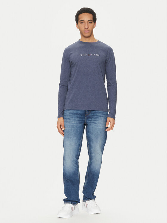 Tommy Hilfiger Tommy Hilfiger Longsleeve UM0UM03531 Granatowy Regular Fit