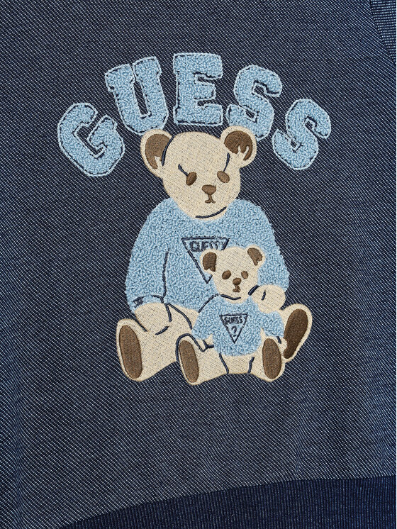 Guess Guess Bluza N3BQ04 KBYT0 Granatowy Regular Fit