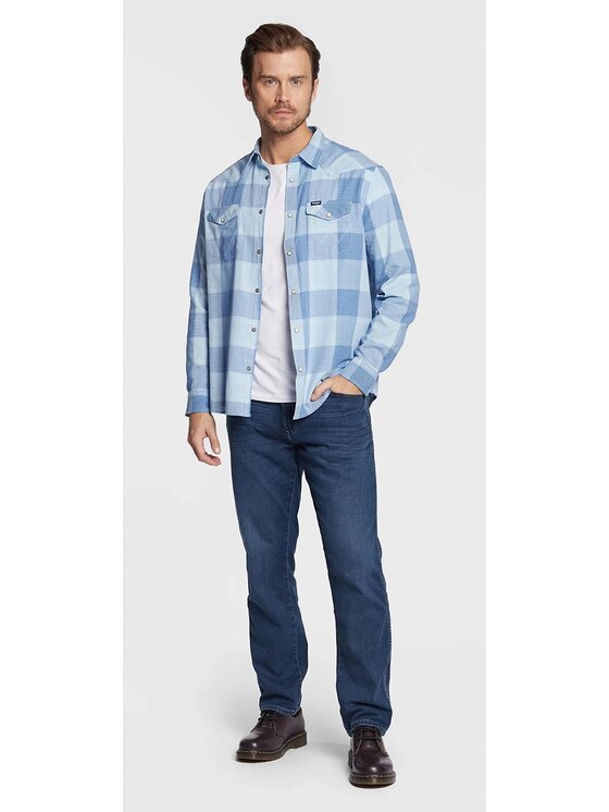 Wrangler Wrangler Jeansy Texas Slim Niebieski Slim Fit