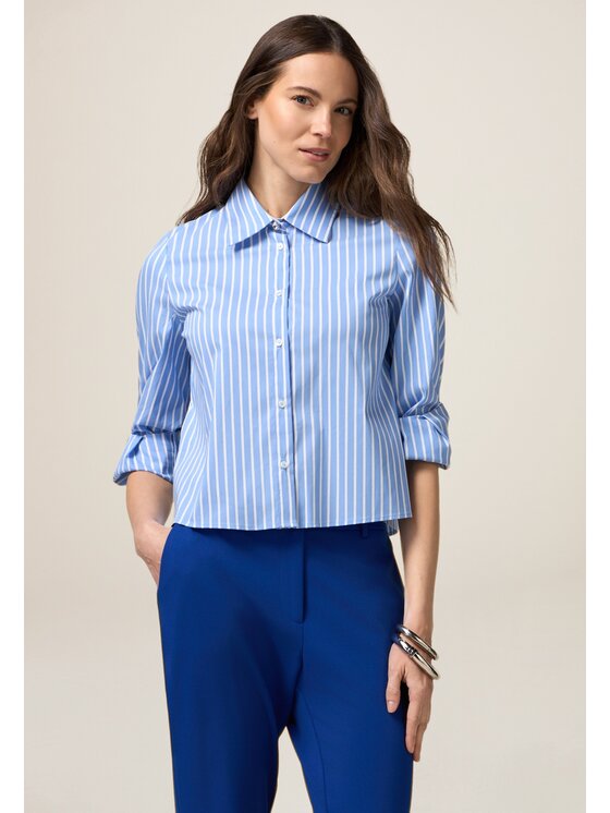 Oltre Oltre Camicia 5087R102968N0R4 Turchese Cropp Fit
