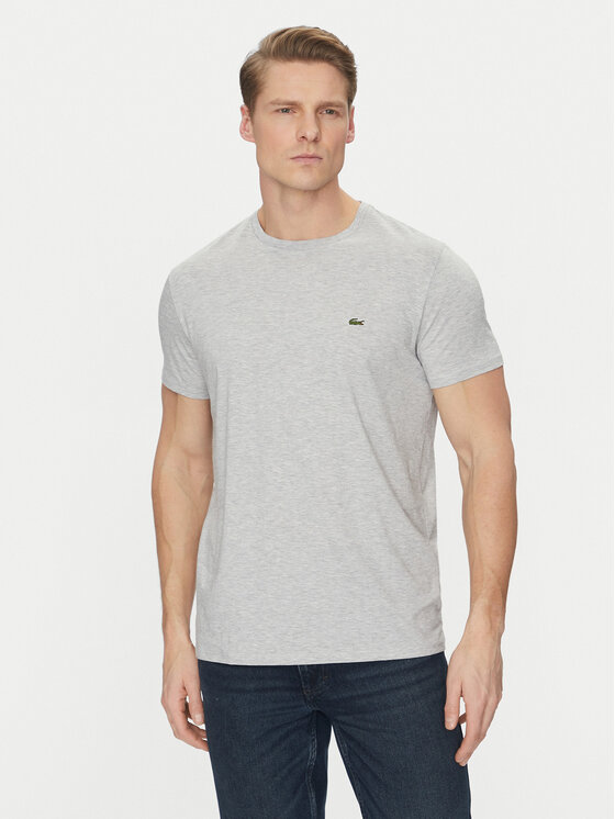 Lacoste Lacoste T-Shirt TH6709 Šedá Regular Fit