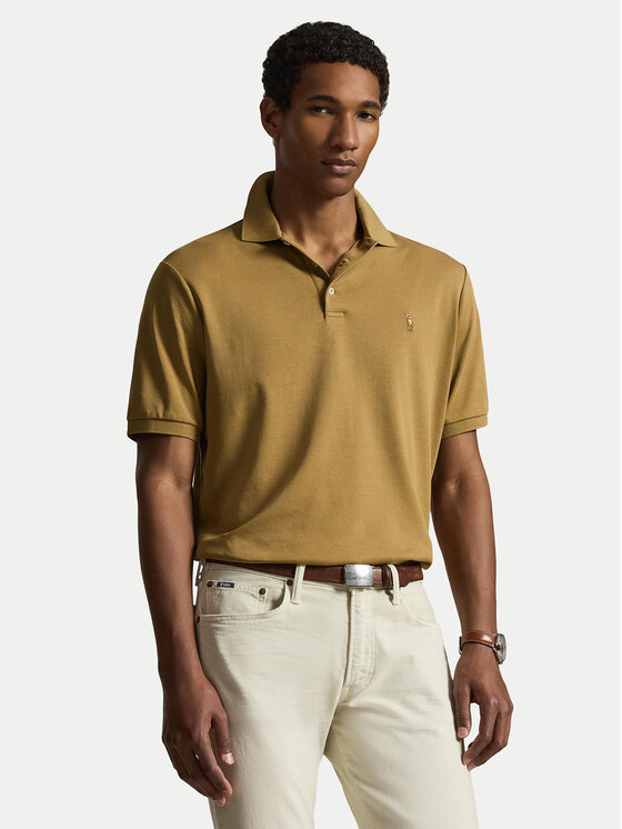 Polo Ralph Lauren Polo Ralph Lauren Поло 710704319505 Світло-коричневий Custom Slim Fit