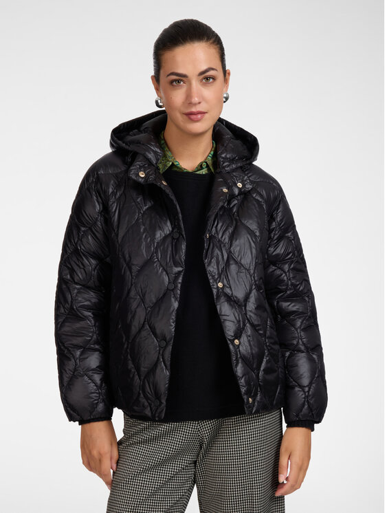 Elena Mirò Elena Mirò Kurtka puchowa F092P000229N033 Czarny Boxy Fit