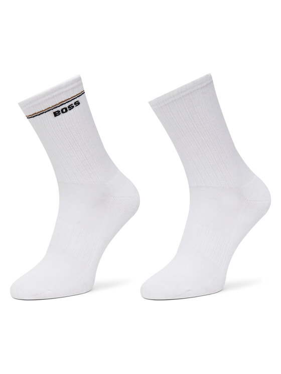 Set de 2 perechi de șosete lungi de damă BOSS 50502113 Alb