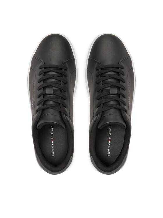 Tommy Hilfiger Tommy Hilfiger Αθλητικά Th Court Leather Grain Ess FM0FM05297 Μαύρο
