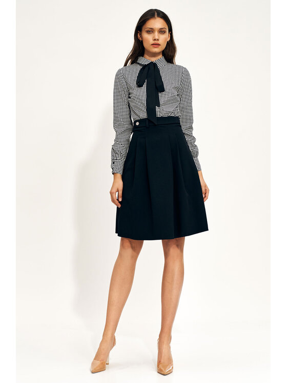 NIFE NIFE Spódnica midi SP66 Czarny Regular Fit