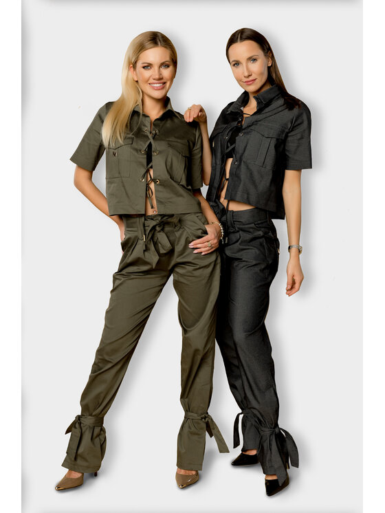 MANDRAGORA MANDRAGORA Marynarka Safari Zielony Over Fit