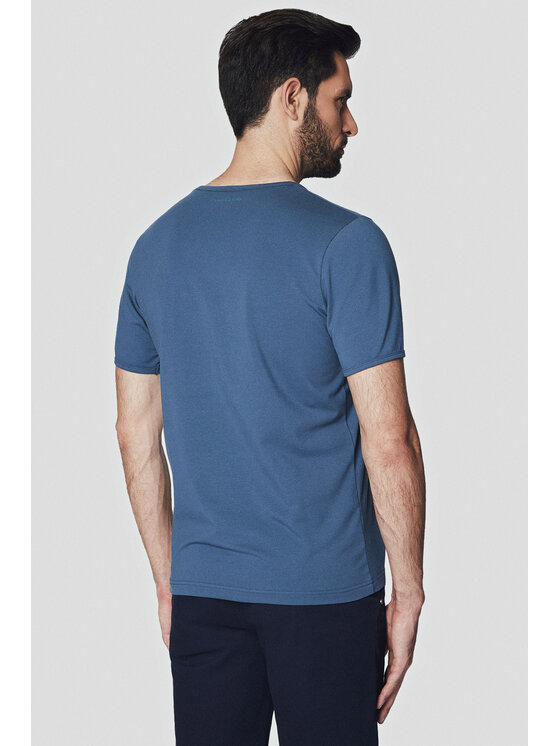 Lancerto Lancerto T-Shirt Calum TS073124000014 Niebieski Regular Fit