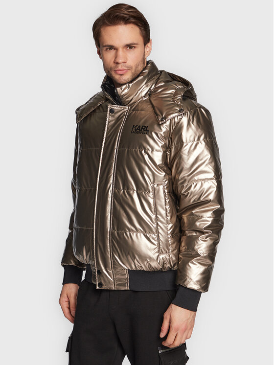 KARL LAGERFELD Prechodná bunda Blouson 505003 524505 Zlatá Regular Fit