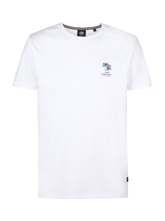 Petrol Industries Petrol Industries Tricou M-1050-TSR644 Alb Regular Fit