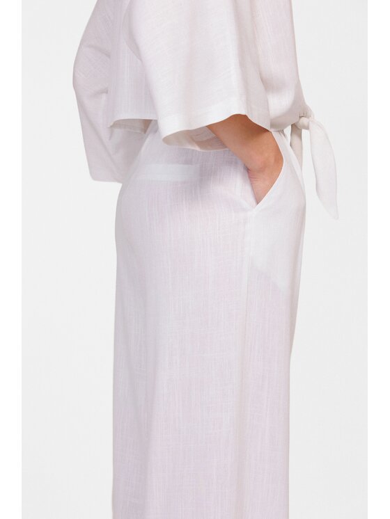 LE POSSÉ LE POSSÉ Pantaloni di tessuto SP Bianco Regular Fit