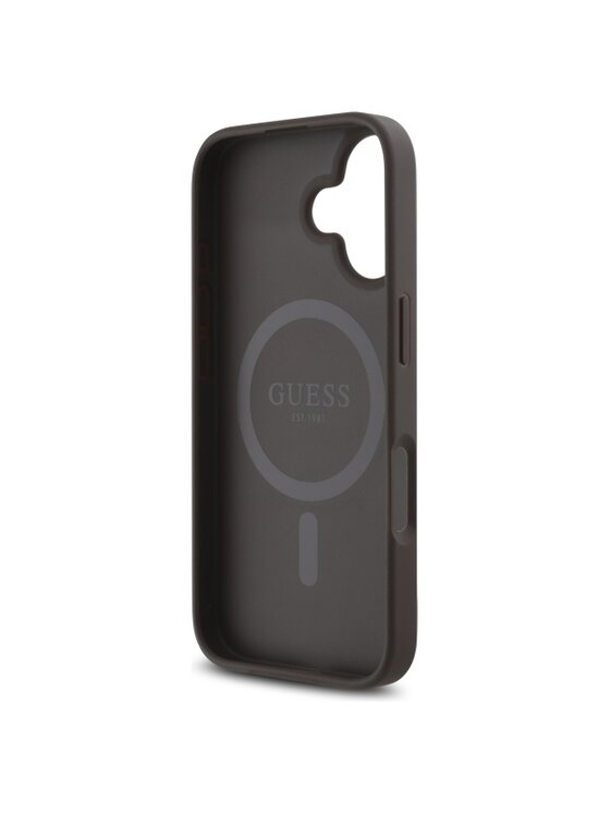 Guess Guess Etui na telefon Small Classic MagSafe Brązowy