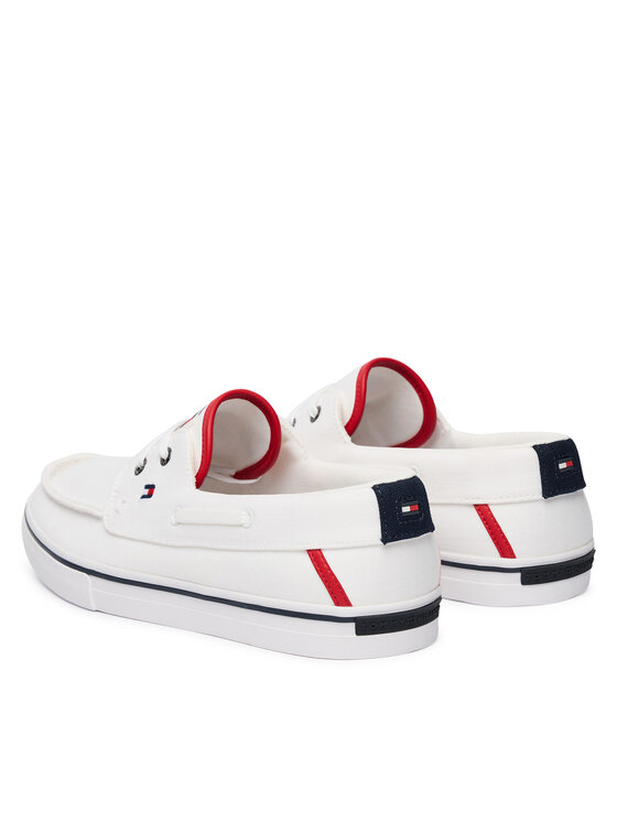 Tommy Hilfiger Tommy Hilfiger Tenisky Th Boat Vulc Sneaker Canvas FM0FM05877 Bílá