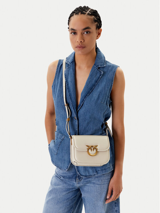 PINKO PINKO Rankinė Love Box Bag Fl Mini 104297 A26L Écru