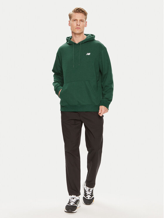 New Balance New Balance Majica dugih rukava Small Logo MT41508 Zelena Regular Fit