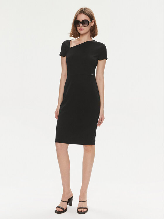 Calvin Klein Calvin Klein Koktejlové šaty K20K206277 Čierna Regular Fit