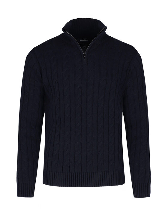 Volcano Volcano Sweter S-ZOOM Niebieski Regular Fit