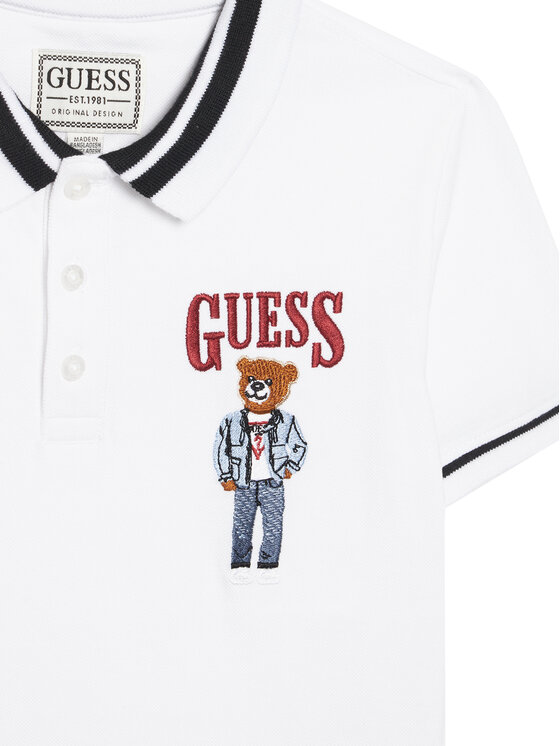 Guess Guess Pólóing L6RP01 KBV51 Fehér Regular Fit