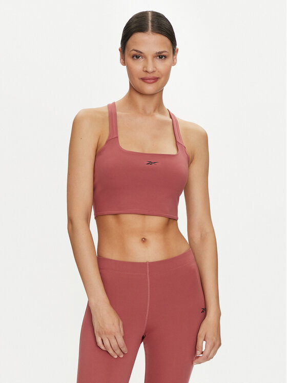 Reebok Top Yoga Peached 100037480 Bordová Slim Fit