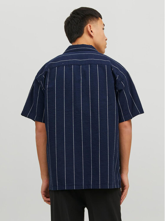 Camicia 12233548 Blu Relaxed Fit