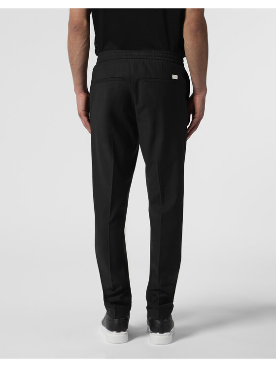 PHILIPP PLEIN PHILIPP PLEIN Kalhoty z materiálu 29064 Černá Regular Fit