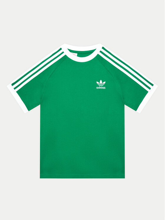 adidas Tričko 3-Stripes IY7431 Zelená Regular Fit