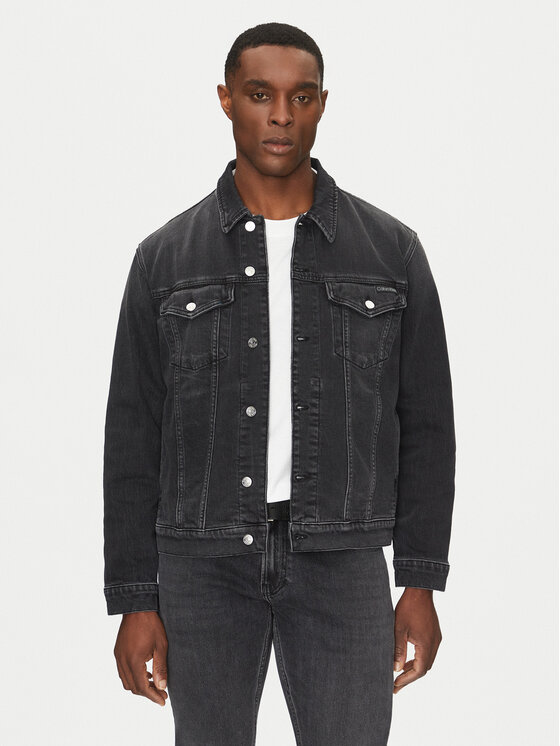 Calvin Klein Jeans Džínsová bunda J30J327589 Sivá Slim Fit