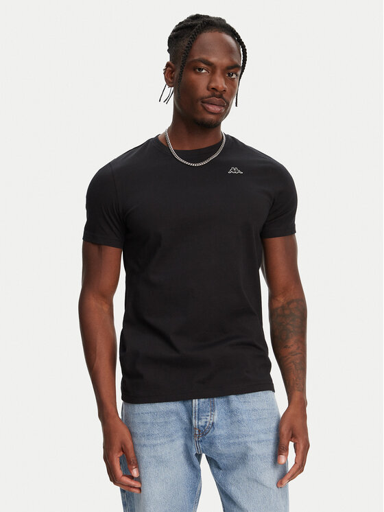 Robe di Kappa Tričko Luc 611187W Čierna Regular Fit