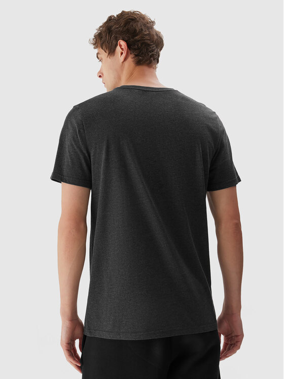 4F 4F T-krekls 4FAW23TTSHM0876 Pelēks Regular Fit