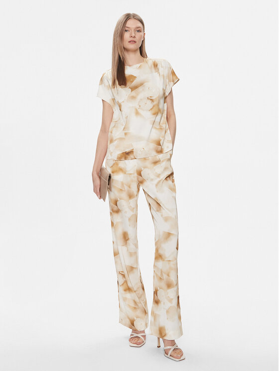 Calvin Klein Calvin Klein Pantaloni din material K20K206884 Bej Regular Fit